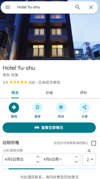中央區・ Hotel Yu-shu